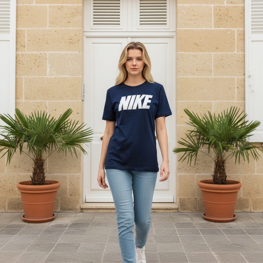 Unisex Nike Navy Blue T-Shirt. Size XL